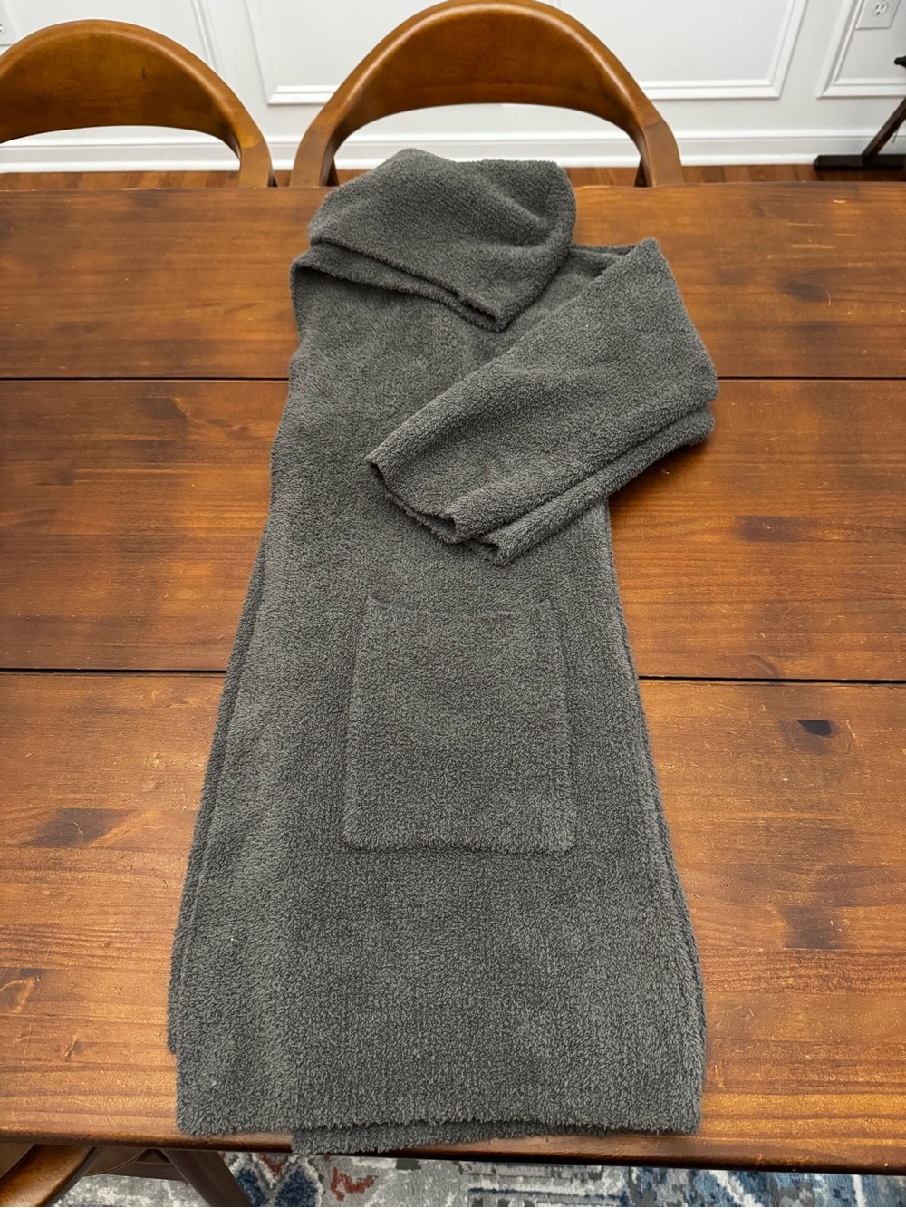 Barefoot Dreams Hooded Charcoal Coatigan - M - Picture 2 of 4